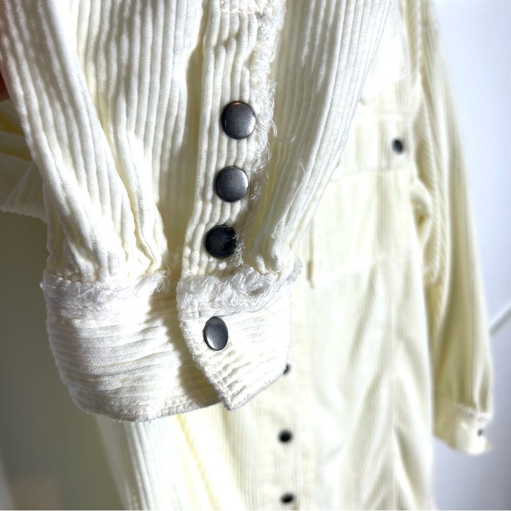 We the Free Women's Off White Corduroy Shirt Dress in Size S - Picture 7 of 16